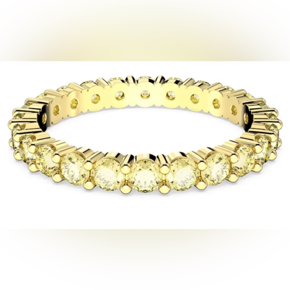 Swarovski Yellow Matrix Ring Size 7